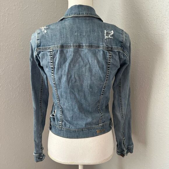 Kut From The Kloth Distressed Denim Crop Jacket Size XS - Picture 5 of 8